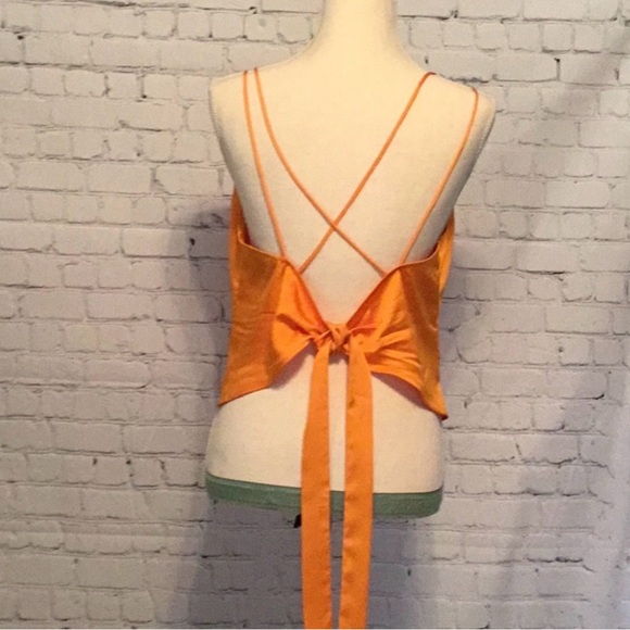 Express Orange Camisole Tie Back Top NWOT! - Picture 2 of 7